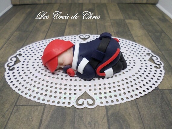 Bebe Fimo Garcon Ou Fille Pompier Etsy