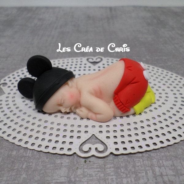 bébé fimo garçon ou fille souris.