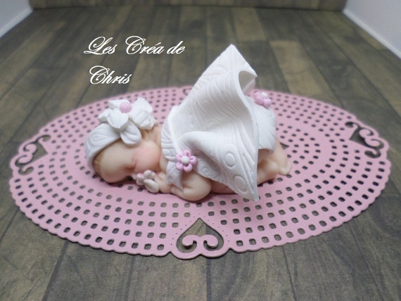 Baby Girl Theme Baptism In Fimo Etsy