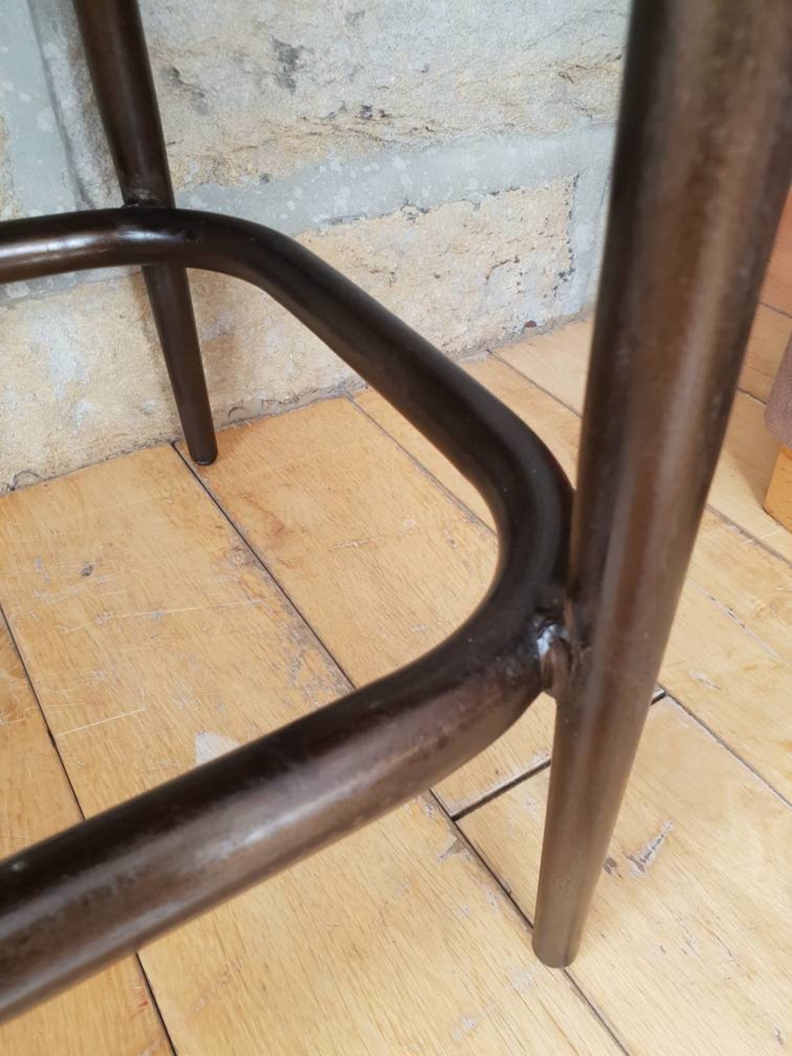 Industrial Style Leather Bench Etsy UK