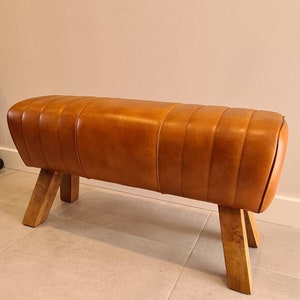 leather bench pommel horse vintage style bench