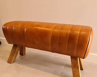 leather bench pommel horse vintage style bench