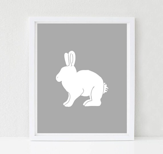 Rabbit Nursery Art Woodland Decor Kids Woodland Bedroom Art Woodland Nursery Art Baby Shower Decor Woodland Nursery Decor Animal Art