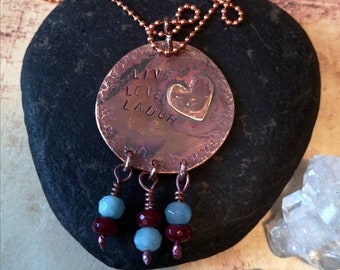Live Love Laugh Necklace Etsy