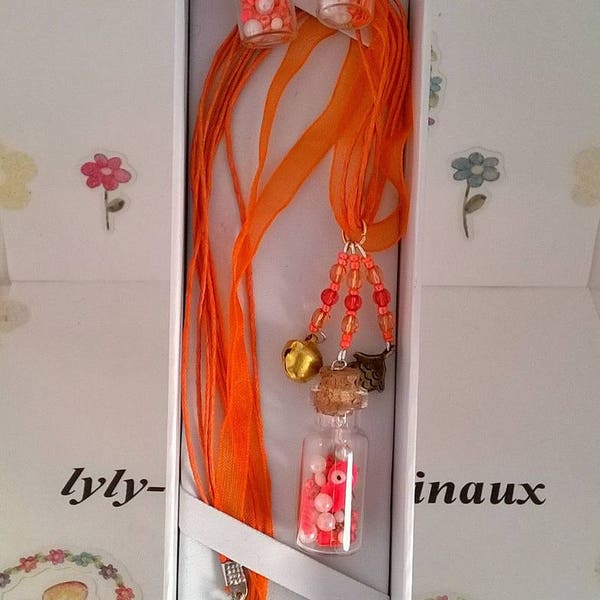 Parure fimo "poisson orange " dans son bocal!!