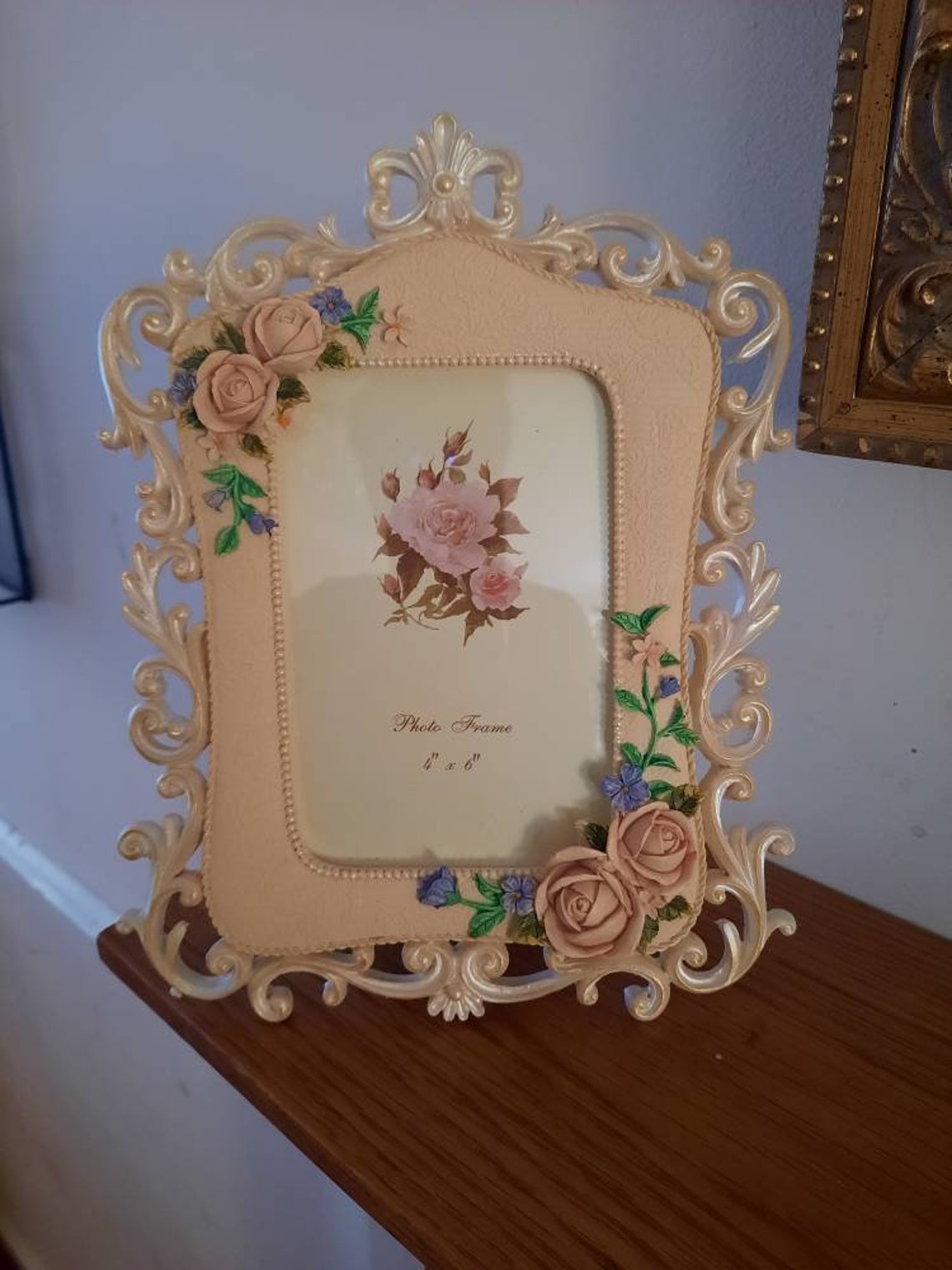 Peach Flower Colourful Picture Photo Frame Wedding Shabby Chic | Etsy