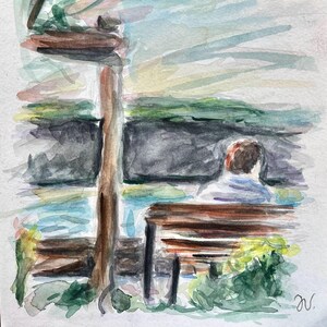 Watercolor painting, original artwork, unique painting, wall decoration