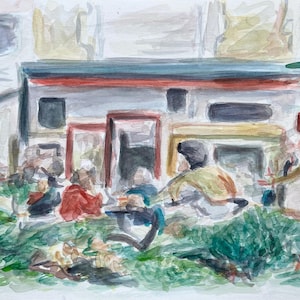 Watercolor painting, original artwork, unique painting, wall decoration