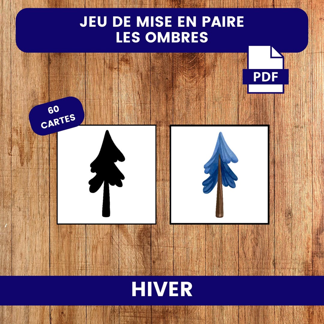 Winter Shadows Game – Printable PDF | 60 Montessori Cards | Gentle ...