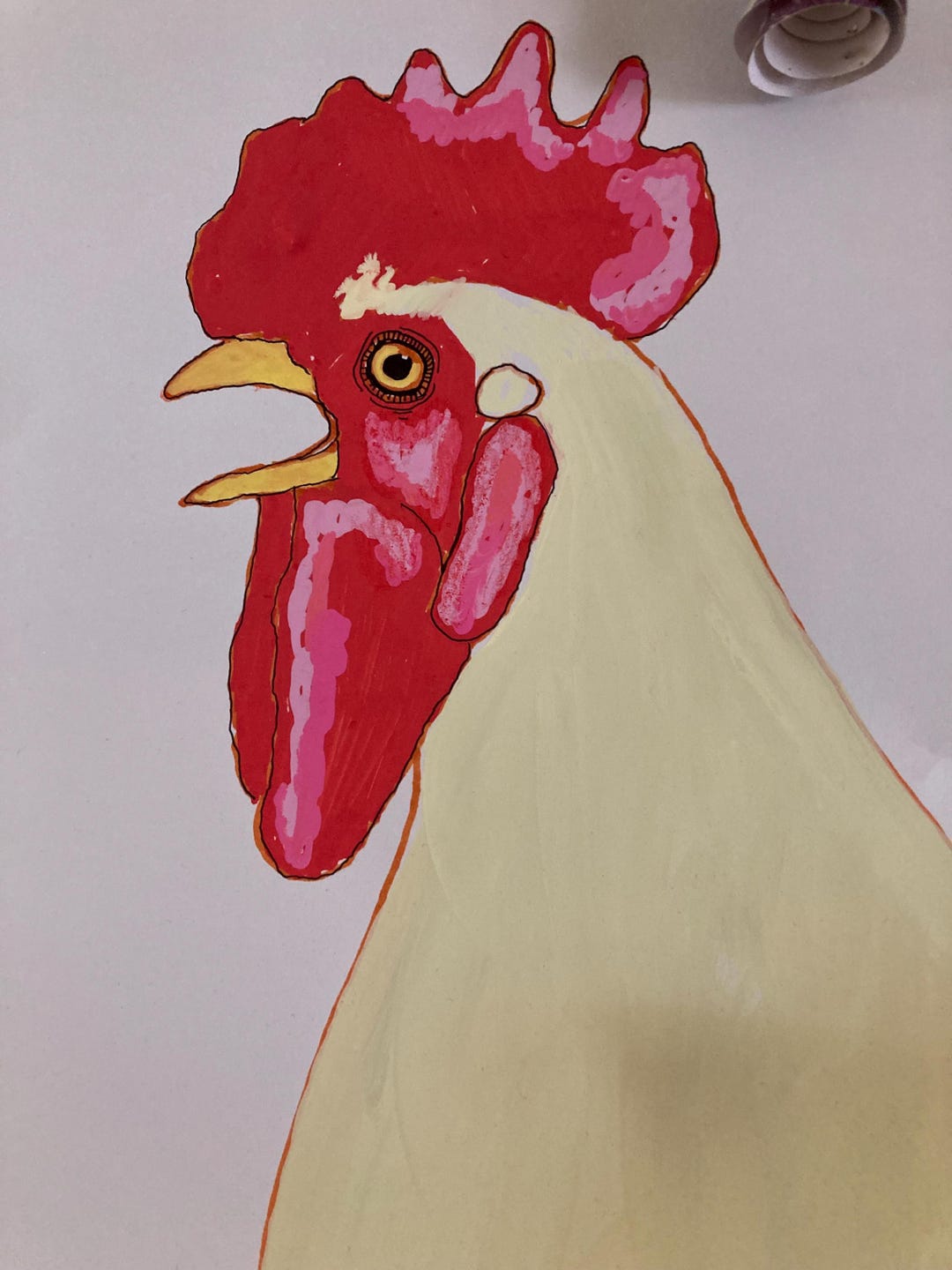 Posca Chicken Chicken Shack’s Logo Original Art. Gouache, Posca Pen and Ink on Art ...