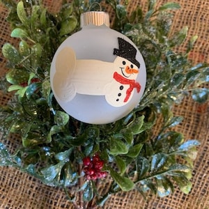 Snowman Dog Bone Ornament