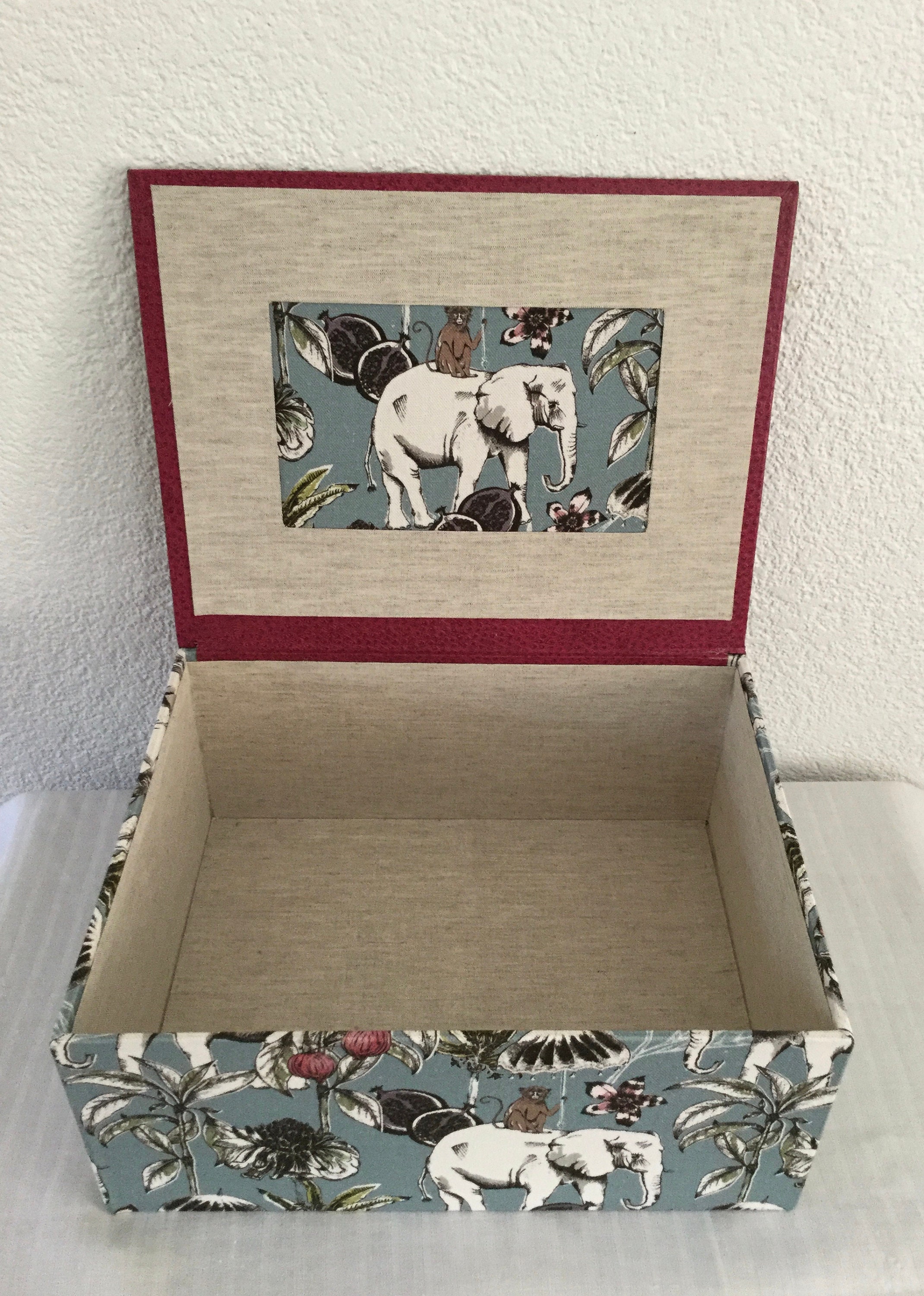 Gran caja de almacenamiento rectangular en cartón de piel | Etsy