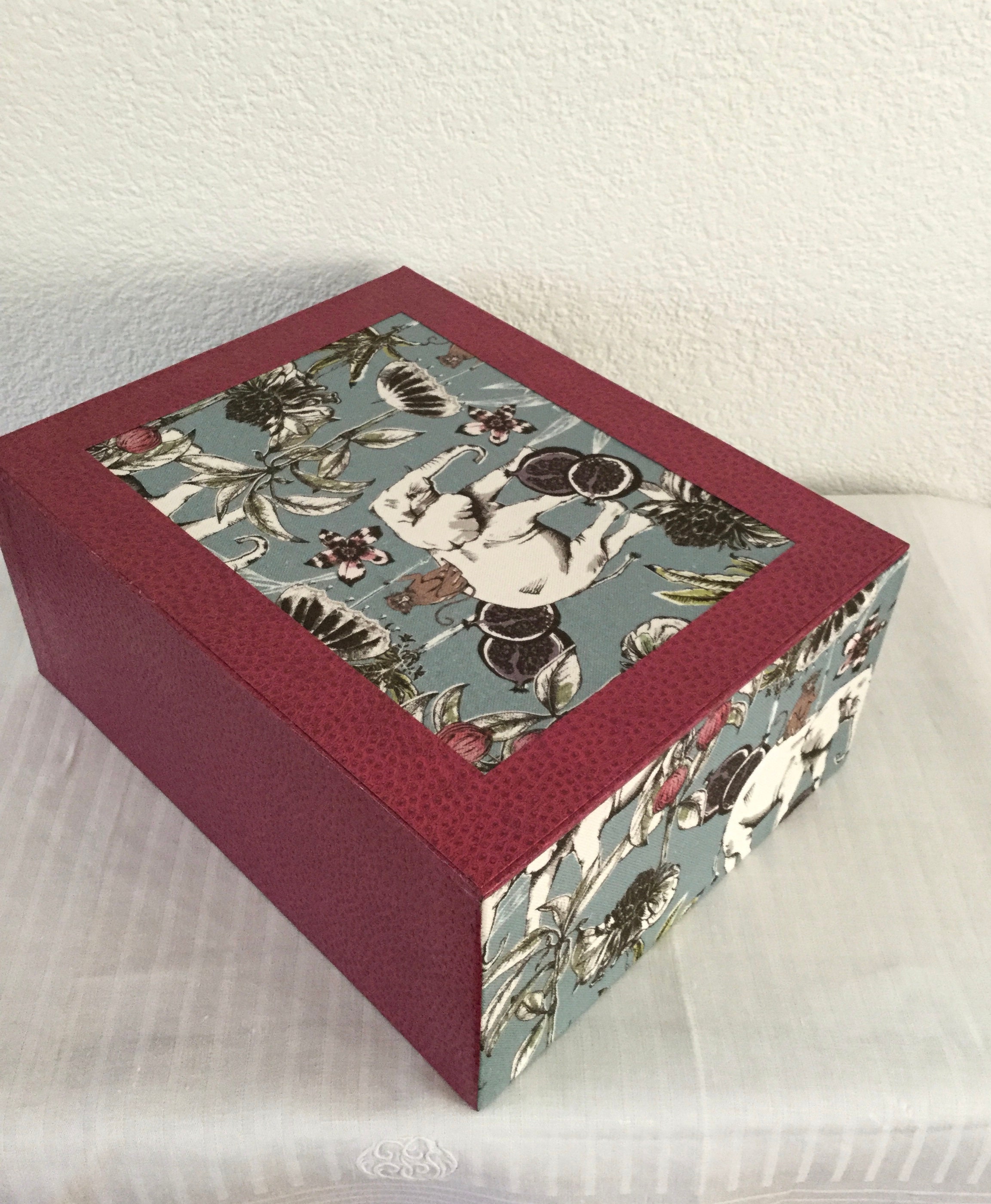 Gran caja de almacenamiento rectangular en cartón de piel | Etsy