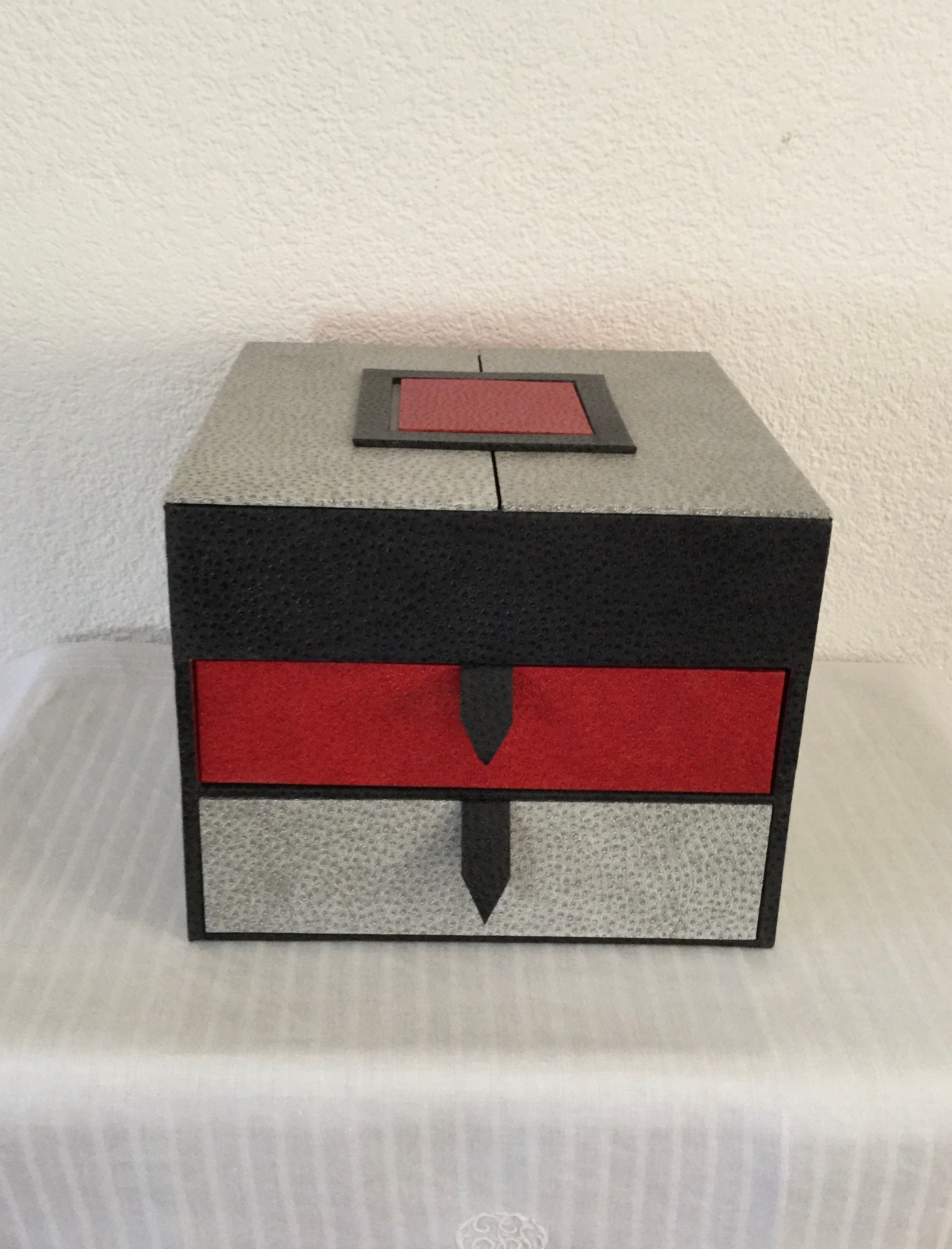 Caja de almacenamiento multifunción de tres colores en cartón | Etsy