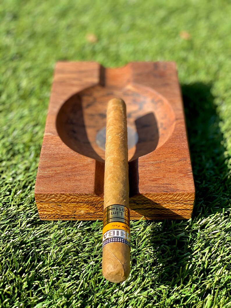 Cigar Ashtray With Brass Insert Etsy