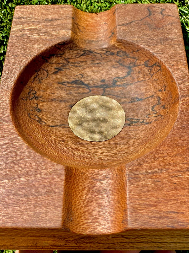 Cigar Ashtray With Brass Insert Etsy Sweden