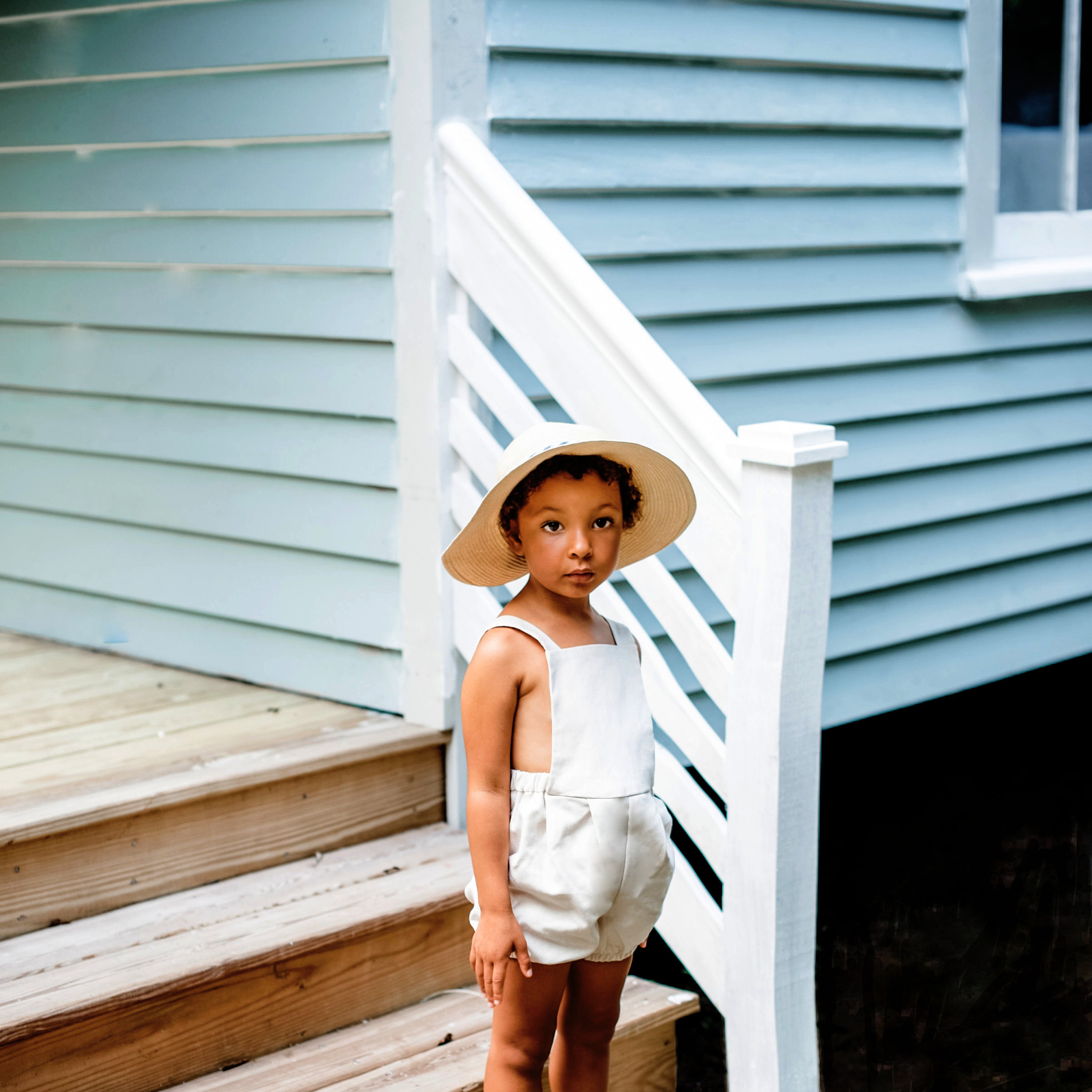 Nutmeg Linen Girl Romper / Earthy Baby Overalls / Infant Fall Etsy