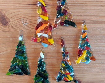 Colorful Freeform Christmas Tree Ornaments