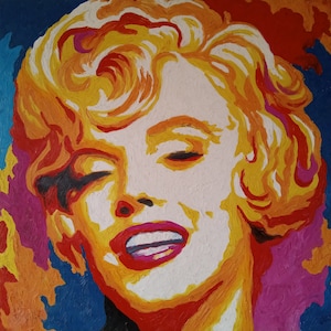 Marilyn Monroe acrylic pop art painting