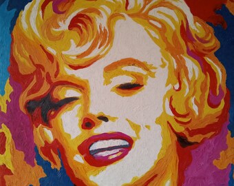 マリリン・モンローのポップアートアクリル画 - Etsy 日本