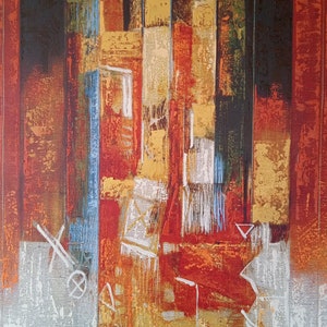 Painting on canvas - Abstract painting in several colors, canvas art, acrylic painting, abstract wall art, modern art painting, home decor