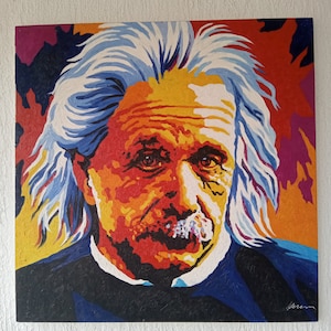 Albert Einstein acryl schilderij op canvas