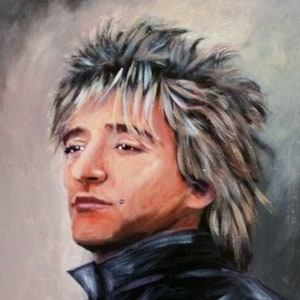 Rod Stewart Ölgemälde auf Leinwand