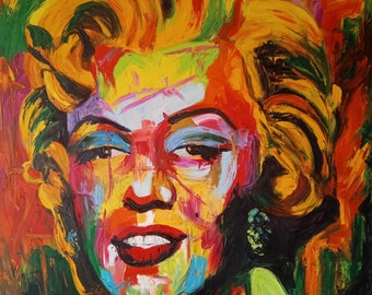 マリリン・モンローのポップアートアクリル画 - Etsy 日本