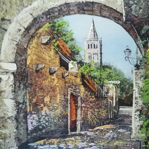 Croatia Street Porec , Painting on canvas 8x10 inches