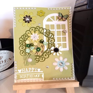 Carte d&#39;anniversaire, Happy Birthday, fait main