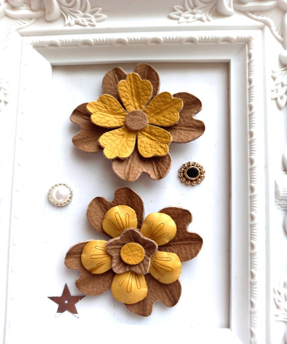 Leather flowers for shoes deals