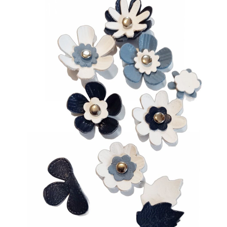 Leather Flowers With Rivets as an Application for Etsy