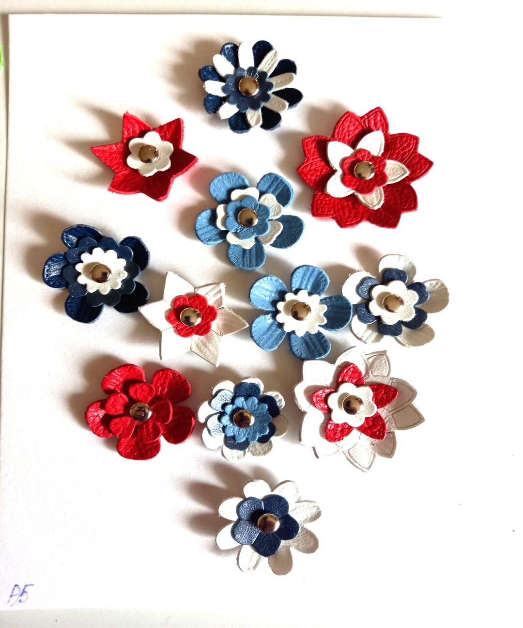 Leather Flowers With Rivets as an Application for Etsy