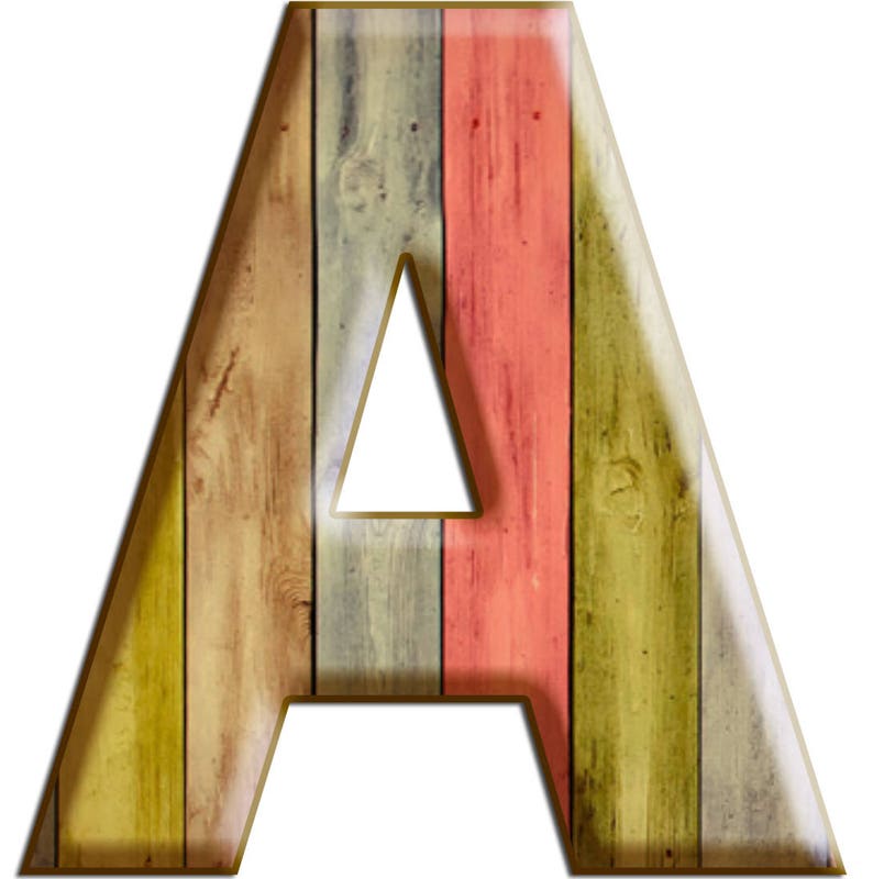 Wood Alphabet Clipart Scrapbooking Clip Art Wooden Letters Etsy