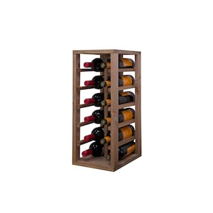 Pine bottle rack for 12 bottles