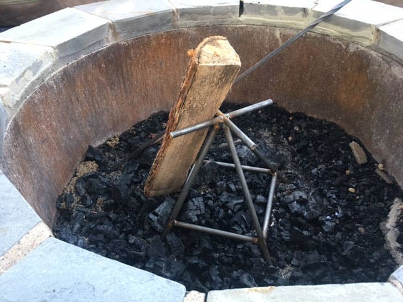 Ultimate Campfire ORIGINAL Vertical Fire Pit Grate LOW smoke, BIG flames. Patio, Kiva, Chiminea, Beach. See the fire, not the grate image 1