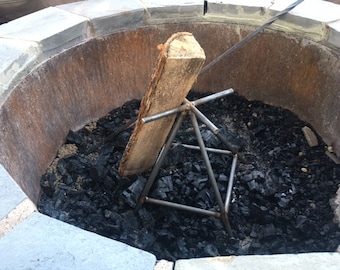 Verticaal vuurkorfrooster, set van 2: kampvuur met weinig rook, Kiva-chiminea