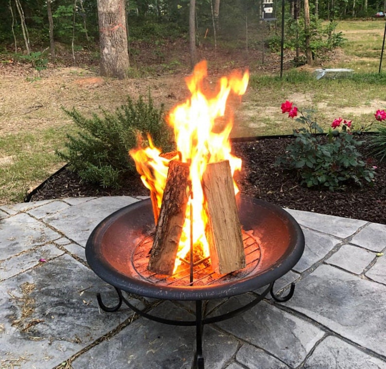 Ultimate Campfire ORIGINAL Vertical Fire Pit Grate LOW smoke, BIG flames. Patio, Kiva, Chiminea, Beach. See the fire, not the grate image 7