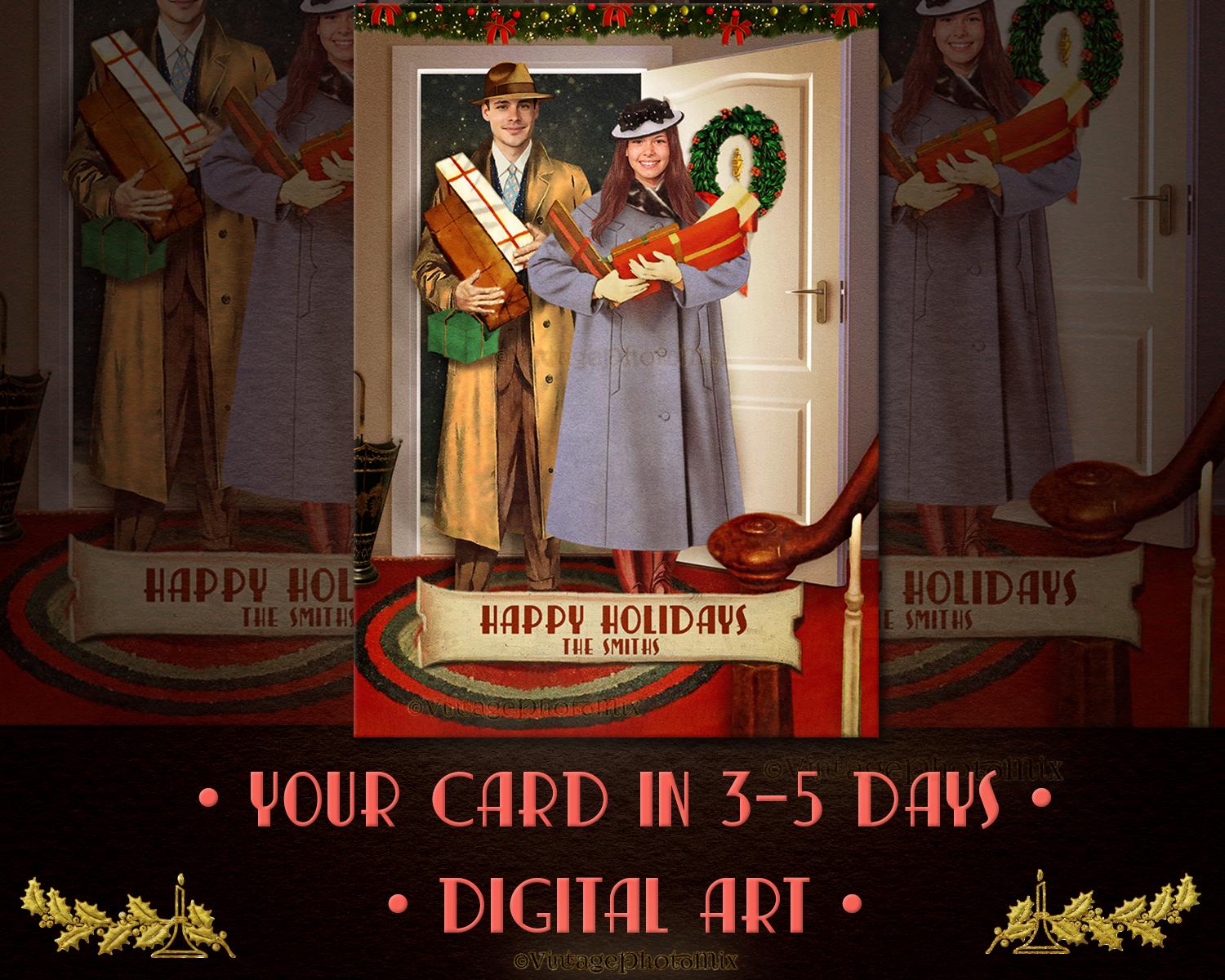 Norman Rockwell Christmas Card - Etsy