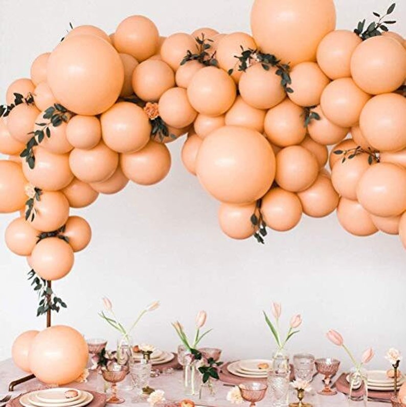 Peach Balloons 50 pcs 10 Latex Balloon Peach Party Etsy