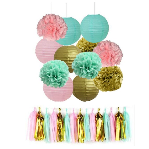 fluffy paper lanterns