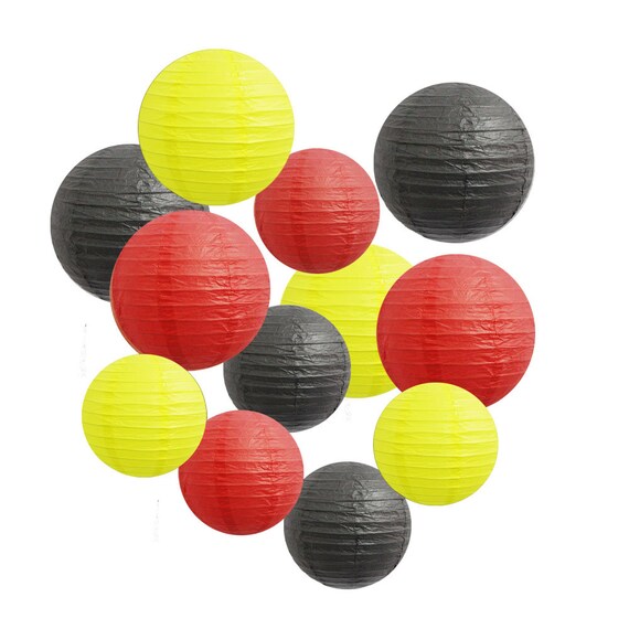 Mickey Mouse Color Party Supplies 12 Pieces Red Yellow Black Etsy