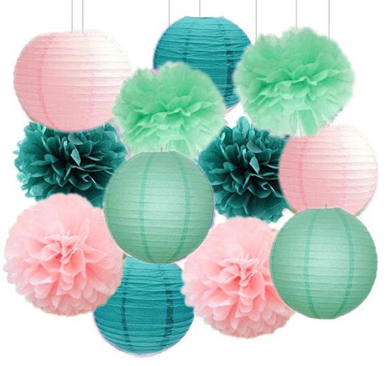 12pcs Under The Sea Party Supplies Mermaid Decorations Pink Etsy
