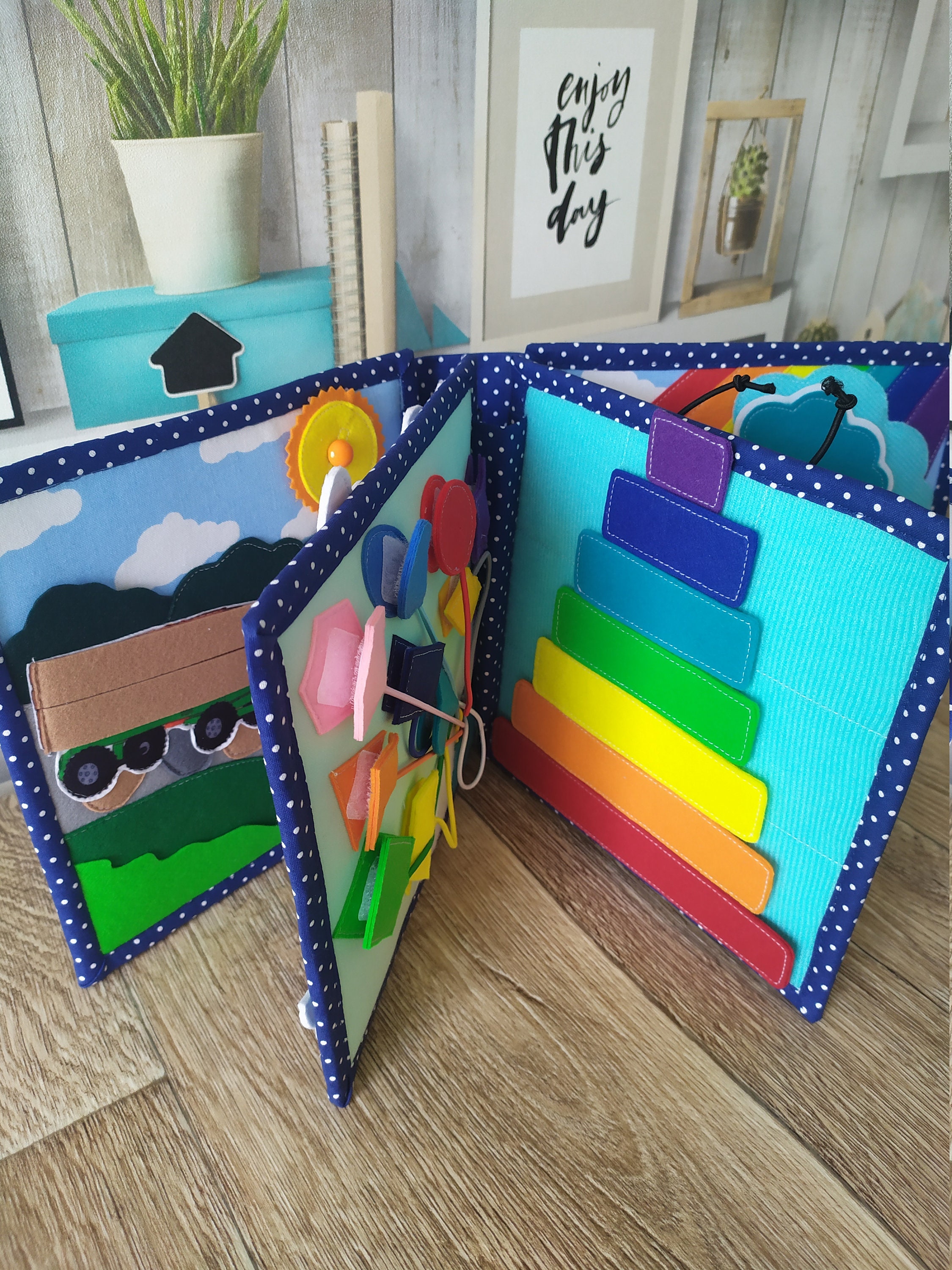 Montessori felt book for toddler Etsy