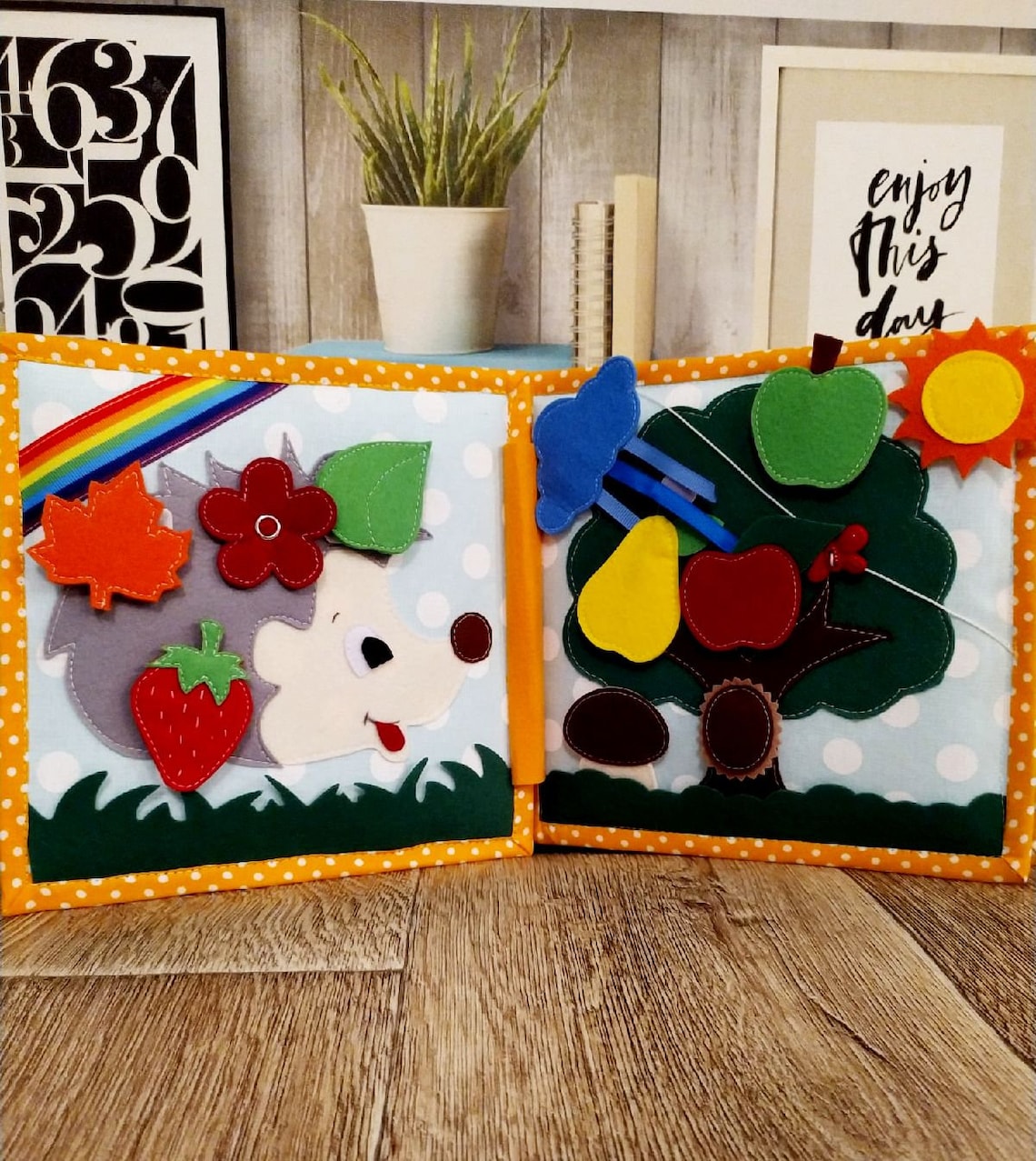 Montessori felt book for toddler Etsy
