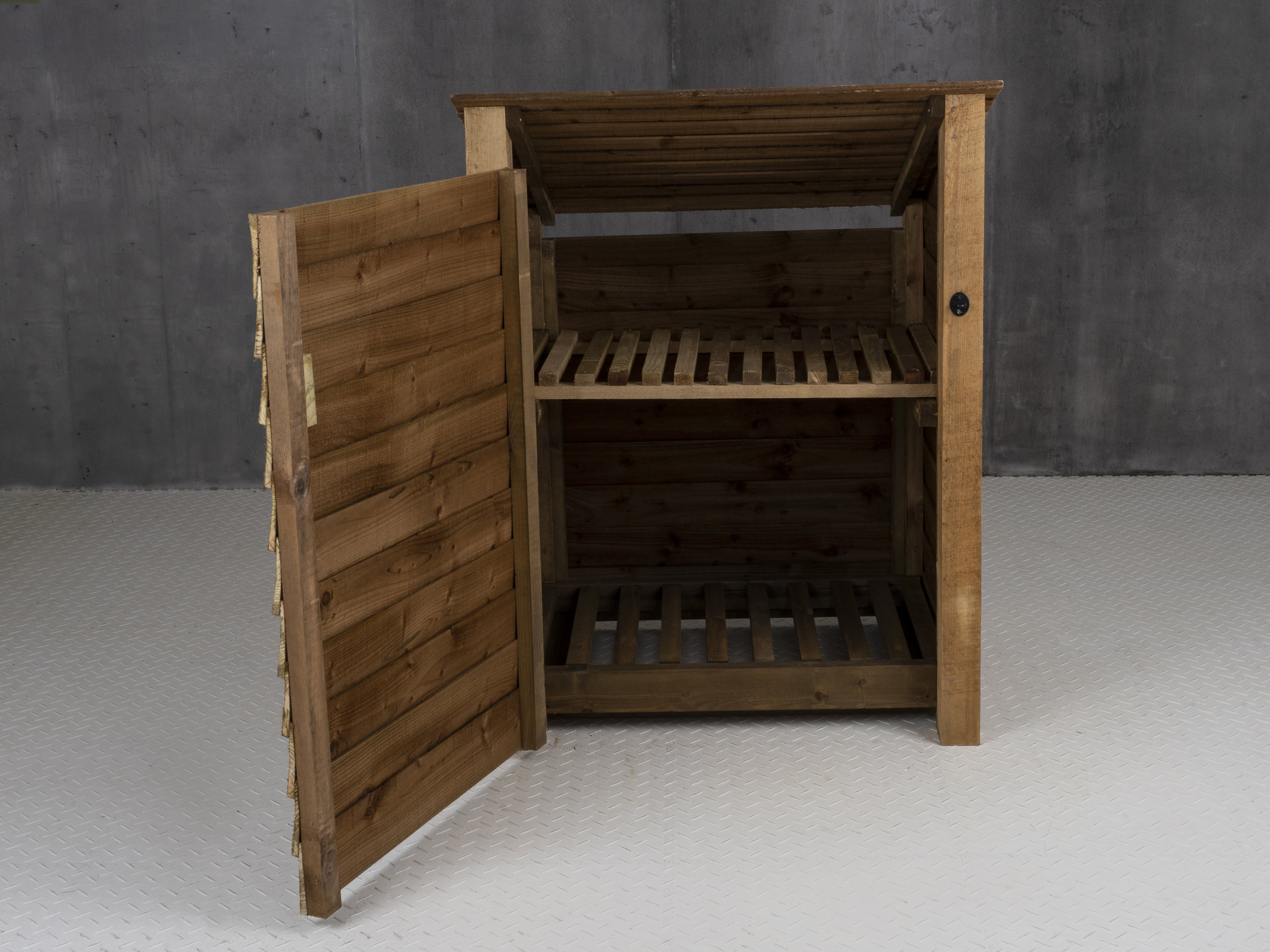 Wooden Log Store With Doors 4ft Reversed Roof Firewood Etsy UK