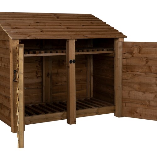 Wooden Log Store 4ft With Doors Firewood Storage Width 1460mm Etsy