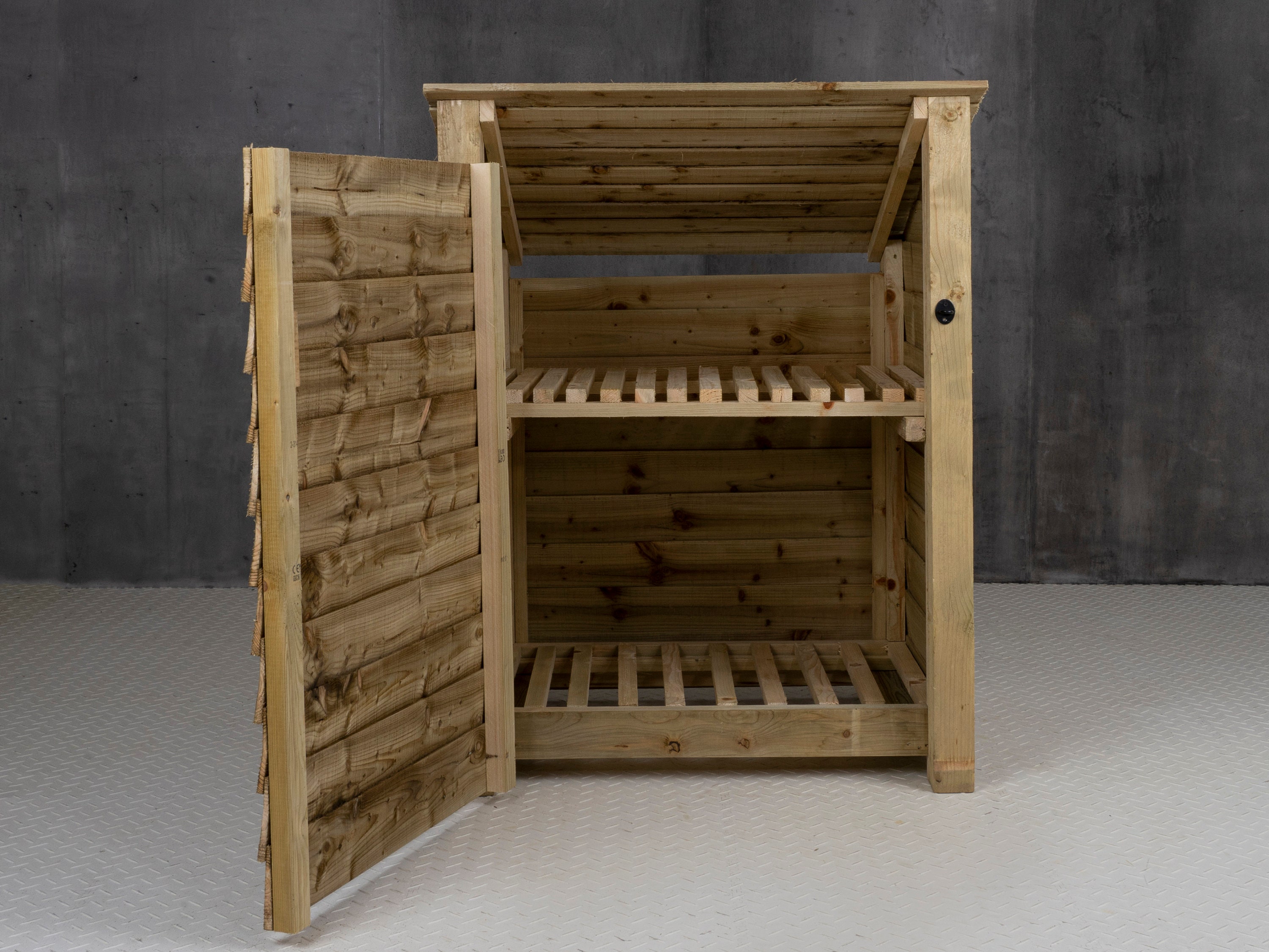 Wooden Log Store With Doors 4ft Reversed Roof Firewood Etsy UK