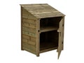 Compact Wooden Log Store - 80cm Wide Firewood Storage - Treated Timber - 0.4m Capacity - Small Garden Fuel Shed