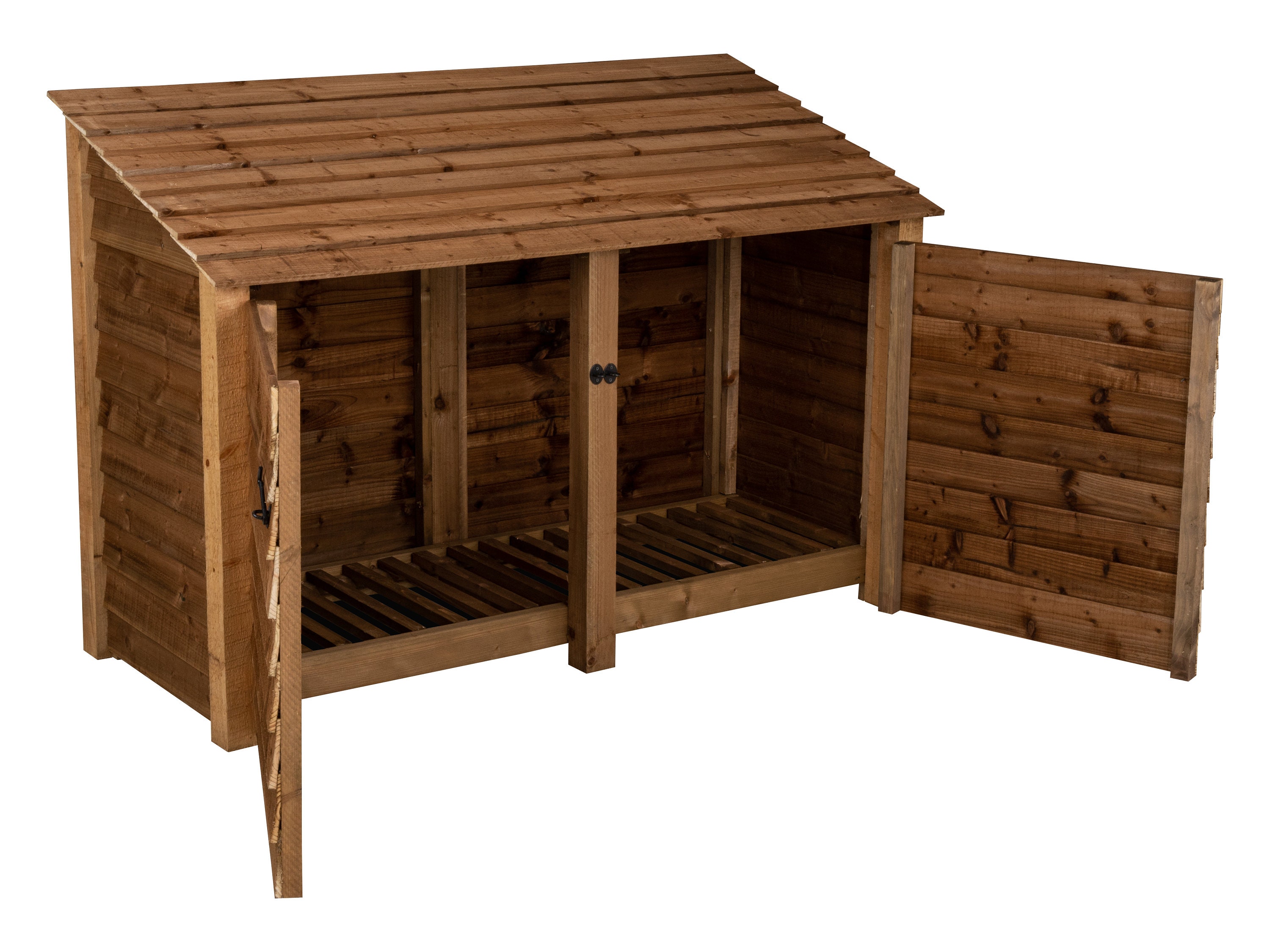 Wooden Log Store With Doors 4ft Firewood Storage Width 1870mm Etsy.de